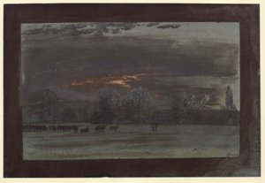 Landschaft mit Rinderherde von Karl Friedrich Schinkel