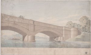Potsdam. Glienicker Brücke. Perspektivische Ansicht von Karl Friedrich Schinkel