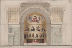 Potsdam. Nikolaikirche. Entwurf zur Ausmalung der Apsis von Karl Friedrich Schinkel