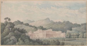 Rekonstruktion der Villa Tusca nach Plinius. Ansicht von Karl Friedrich Schinkel