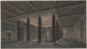 Schloss Orianda auf der Krim. Antikischer Entwurf. Großes Atrium von Karl Friedrich Schinkel