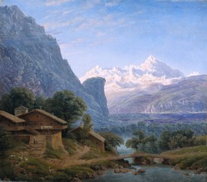 Blick auf den Mont Blanc von Karl Friedrich Schinkel