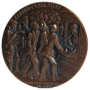 Medaille zur Erinnerung an die Torpedierung des Liners 