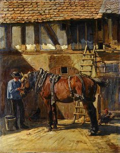 Bauer mit Pferd von Karl Gottlieb Lenz