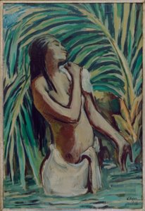 Badendes Indermädchen von Karl Hofer