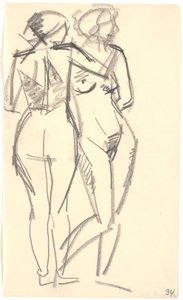 Zwei stehende Modelle von Karl Isakson
