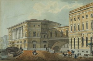 Blick auf den Palastdamm in St. Petersburg, erstes Viertel des 19. Jahrhunderts von Karl Ivanovich Kolmann