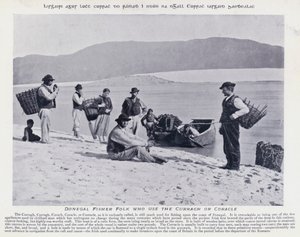 Donegal Fischerleute, die den Curragh oder Coracle benutzen von Karl Karlovich Piratsky