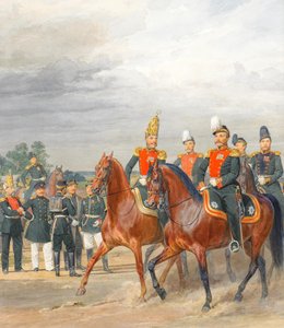 Offiziere des berittenen Kavallerieregiments von Karl Karlovich Piratsky