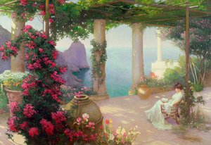 Die Terrasse, Capri von Karl Maria Schuster