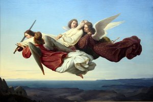 Der Körper der Heiligen Katharina von Alexandria, von Engeln in den Himmel getragen