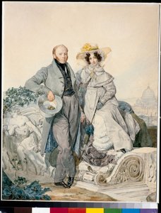 Porträt von Grigory Nikanorovich und Varvara Alexeyevna Olenin von Karl Pavlovich Bryullov