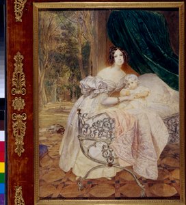 Porträt von Maria Buteneva mit Tochter Maria