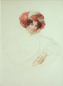 Frau im Turban. Porträt der Gräfin Maria Grigoryevna Razumovskaya 1772-1865, geb. Vyazemskaya, 1827-1830 von Karl Pavlovich Bryullov