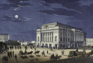 Das Alexandrinsky-Theater in Sankt Petersburg, erste Hälfte des 19. Jahrhunderts von Karl Petrovich Beggrov