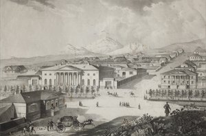 Ansicht des Hotels und des Zentrums von Pjatigorsk