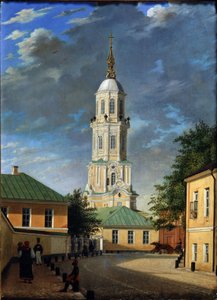 Krivokolenny pereulok in Moskau, 1843 von Karl Petrovich Bodri