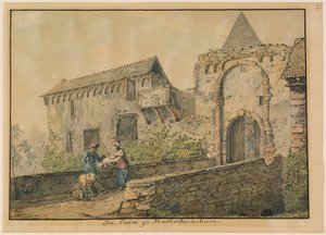 Ruine der Tiefburg in Handschuhsheim von Carl Philipp Fohr
