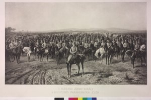 Kaiser Franz Joseph I. an der Spitze der ungarischen Territorialarmee von Karl Ritter Von Kobierski