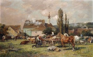 Ein Markt bei einem Dorf