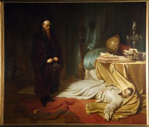 Baptiste Seni bei der Leiche von Wallenstein, aus der Wallenstein-Trilogie von Friedrich Schiller
