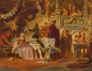 Heinrich VIII. wirbt um Anna Boleyn auf dem Ball bei Kardinal Wolsey