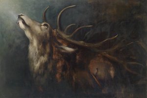 Sterbender Hirsch von Karl Wilhelm Diefenbach