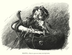 Derwisch, der Skorpione isst, Ägypten von Karl Wilhelm Gentz