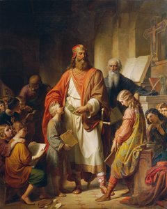 Karl der Große tadelt die nachlässigen Schüler von Karl von Blaas