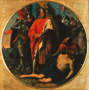 Rudolf I. von Habsburg an der Leiche Ottokars bei Dürnkrut 1278
