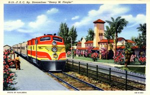 FEC Railway Streamliner Zug Henry M Flagler, Florida, 1940 von Karlberg
