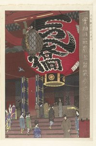 Die große Laterne des Kannon-Tempels in Asakusa von Kasamatsu Shirô