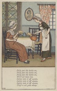 Polly setzt den Kessel auf von Kate (after) Greenaway
