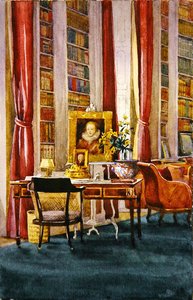 Bibliothek, Althorp, Northamptonshire, ca. 1890 von Kate Barnard