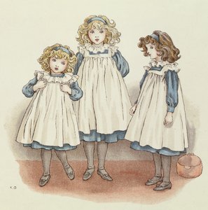 Aber Flinders Füße waren kalt, aus April Babys Buch der Melodien, 1900 von Kate Greenaway