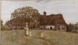Frühlingsblumen sammeln von Kate Greenaway