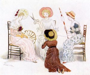 Kate Greenaway vor den Schicksalsgöttinnen von Kate Greenaway