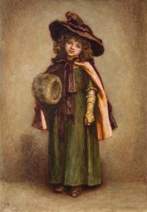 Kleines Mädchen mit Muff von Kate Greenaway