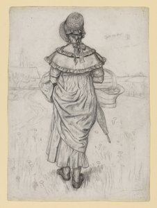 Studie für "Unter dem Fenster" von Kate Greenaway