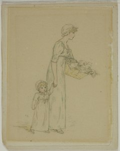 Frau mit Kind von Kate Greenaway