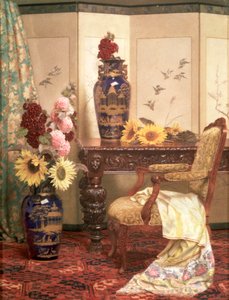 Sonnenblumen und Stockrosen, 1889 von Kate Hayllar