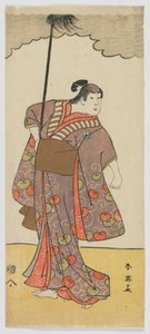 Der Schauspieler Iwai Hanshiro IV als weiblicher Yakko (Diener), Edo-Periode, ca. 1791