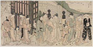 Tausend Herbste, zehntausend Jahre auf der Tokiwa-Brücke von Katsukawa Shuncho