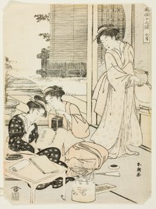 Der sechste Monat, aus der Serie "Beliebte Bräuche der zwölf Monate" von Katsukawa Shuncho