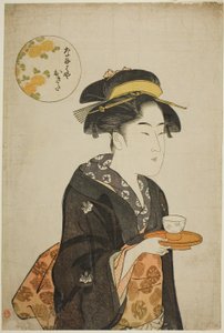 Die Kellnerin Okita vom Naniwaya von Katsukawa Shuncho
