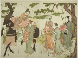Reisende auf dem Tokaido