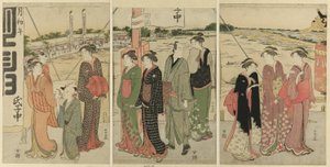 Besuch des Masaki Inari-Schreins von Katsukawa Shuncho