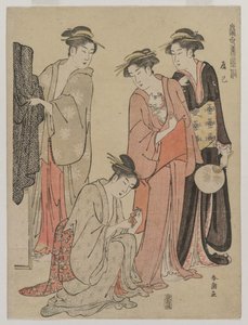 Frauen des Tatsumi-Distrikts (aus der Serie Östliche Bräuche der Gegenwart) von Katsukawa Shuncho