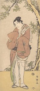 Ein unbekannter Schauspieler als traurige Person mit nackten Beinen und Füßen, ca. 1793