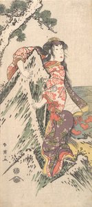 Kabuki-Schauspieler Segawa Kikunojo III in einer Frauenrolle, 1788 von Katsukawa Shun